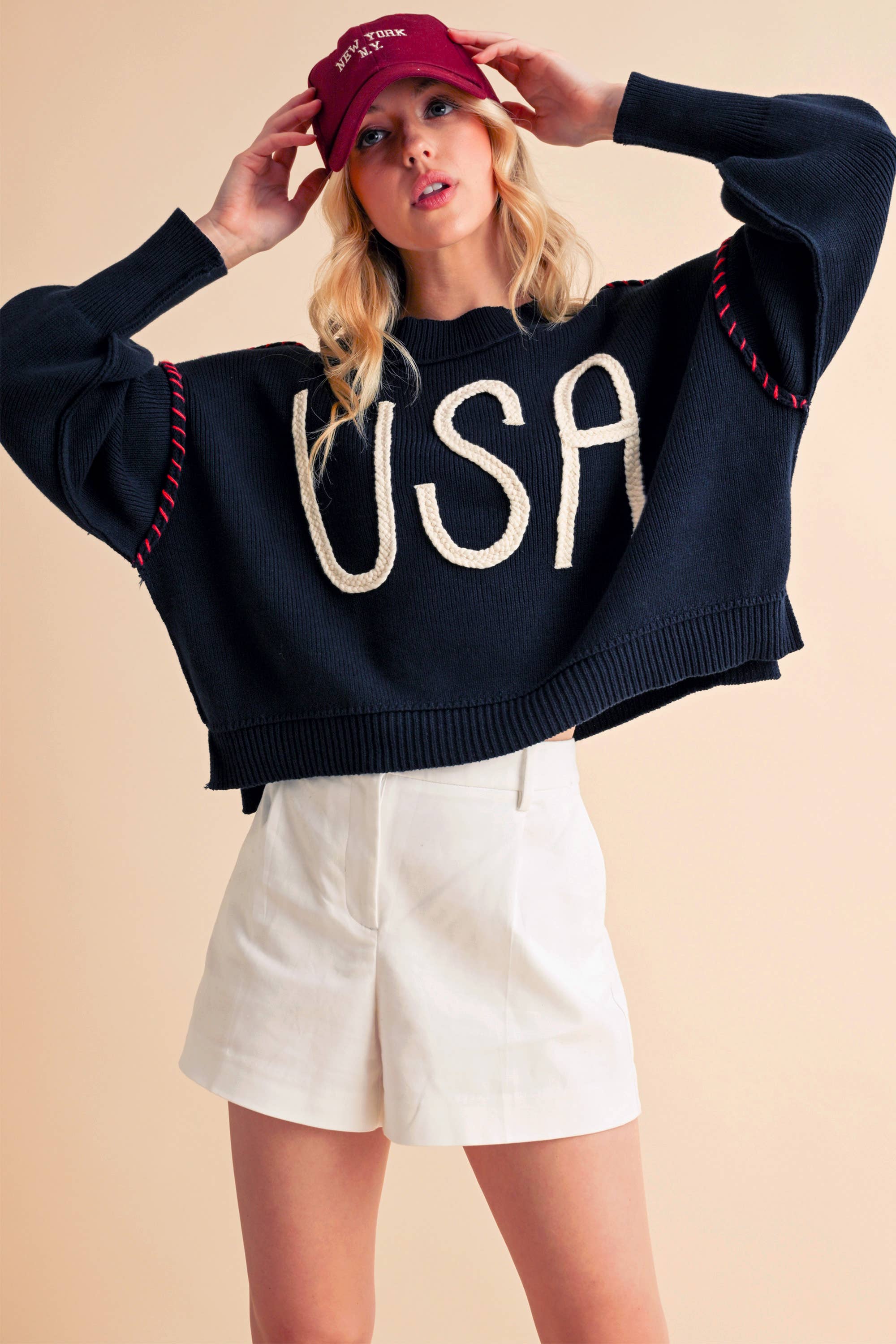 USA Cord Sweater