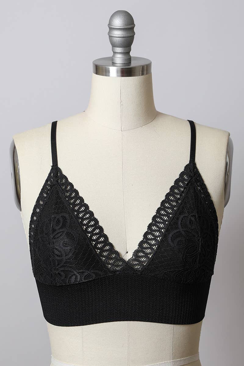 Lace Longline Seamless Bralette - Everyday Classic Style