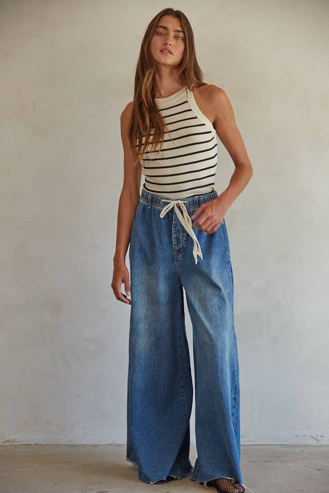 Ribbed Striped Tank Top
